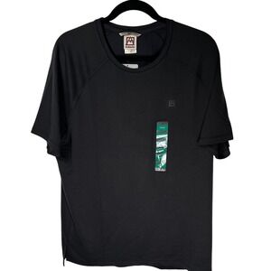 NWT Avalanche Outdoor Supply Company Men's Pure Black Knit Crew Neck Tee Shirt L